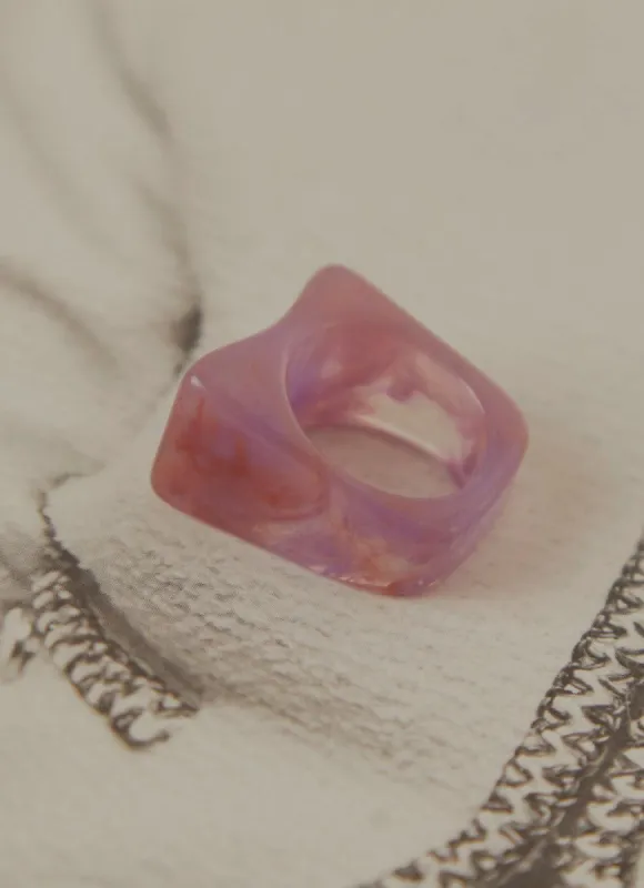 Art House Resin Ring - Pink made by Peppermayo