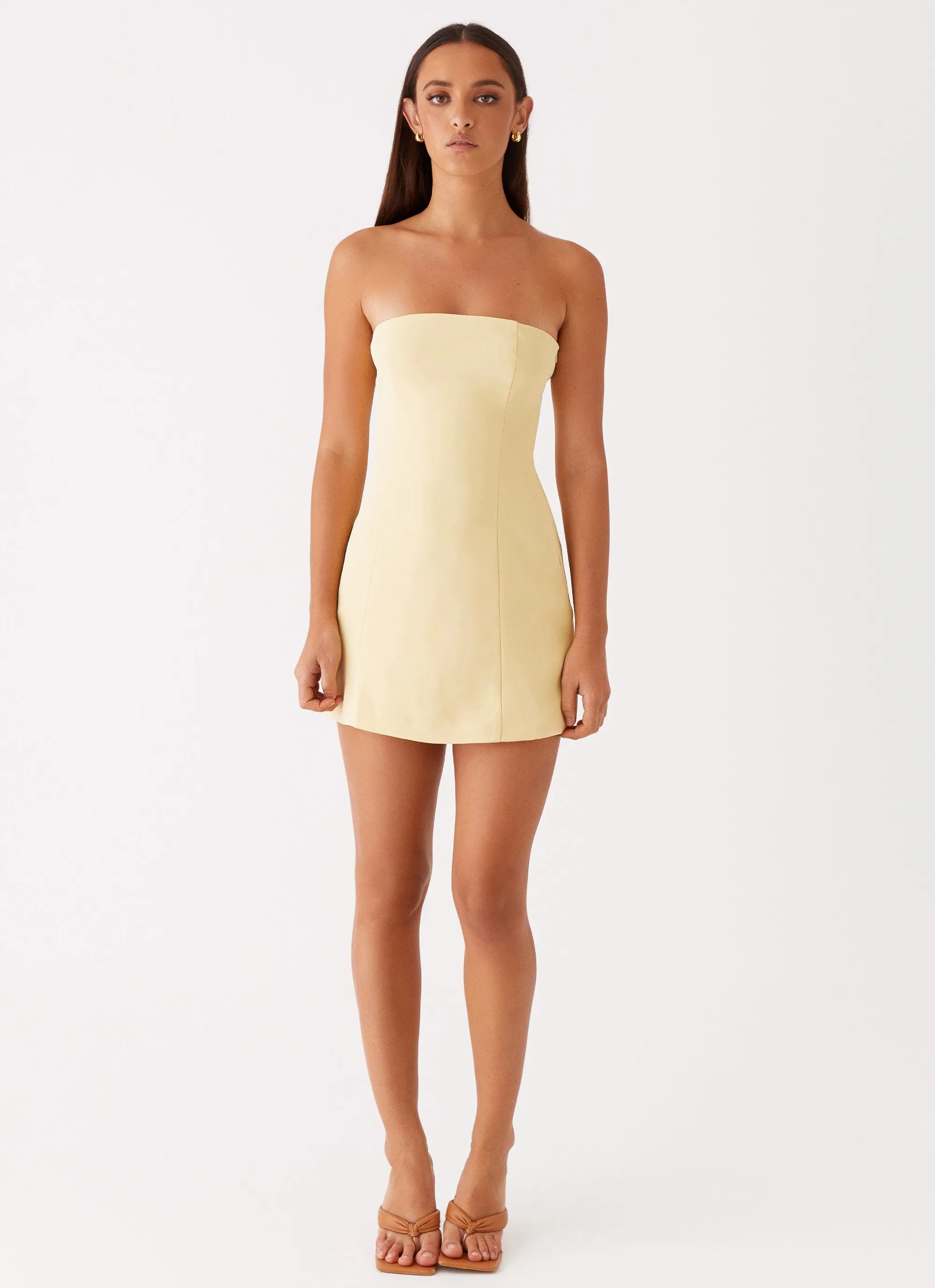 Ayanna Strapless Mini Dress - Yellow sold by Peppermayo product image thumbnail 2