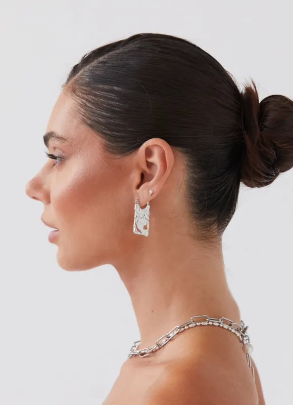 Althea Dangling Earrings - Silver sold by Peppermayo