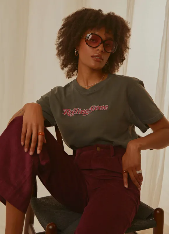 Rolling Stone 1981 Tomboy Tee - Washed Black sold by Peppermayo