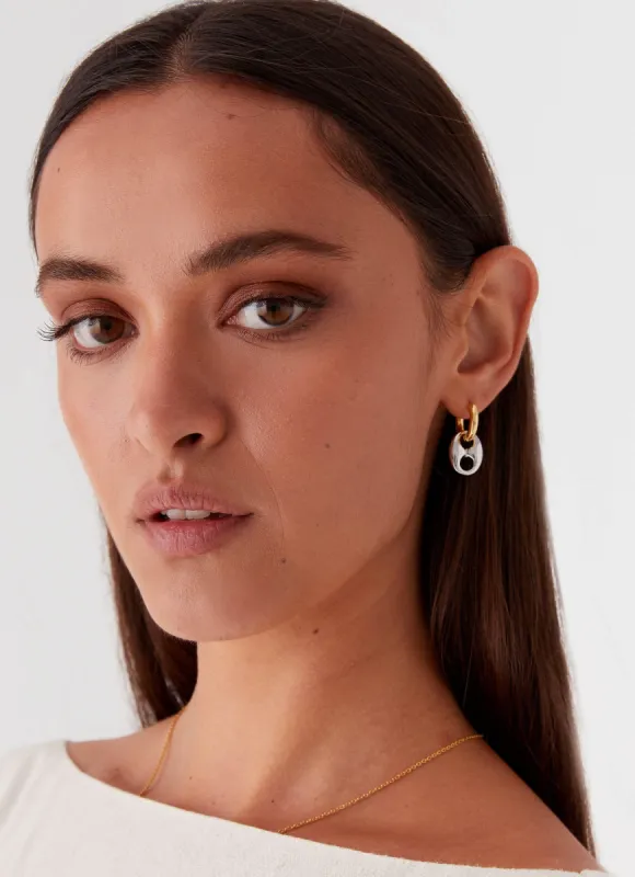 Vacations Two Tone Earrings - Gold/Silver sold by Peppermayo