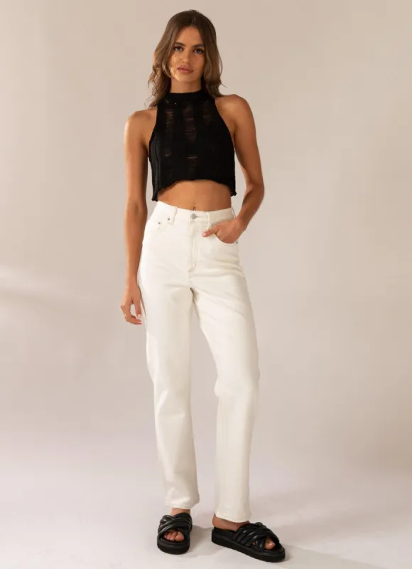 High Straight 80 Jean - Eco-White sold by Peppermayo