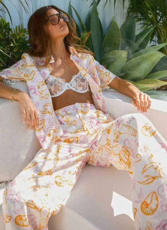 Sicilian Linen Pants - Oceanus sold by Peppermayo