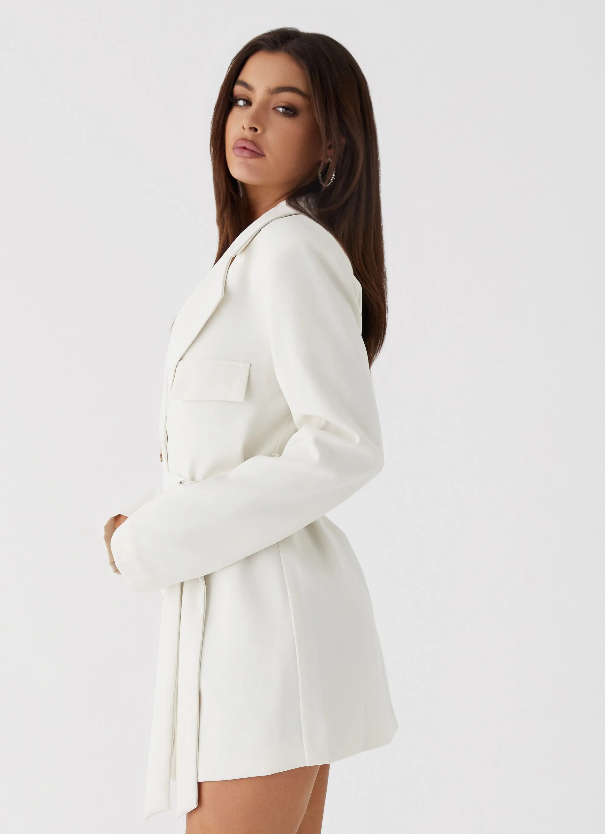 Safia Blazer Mini Dress - White sold by Peppermayo product image thumbnail 4