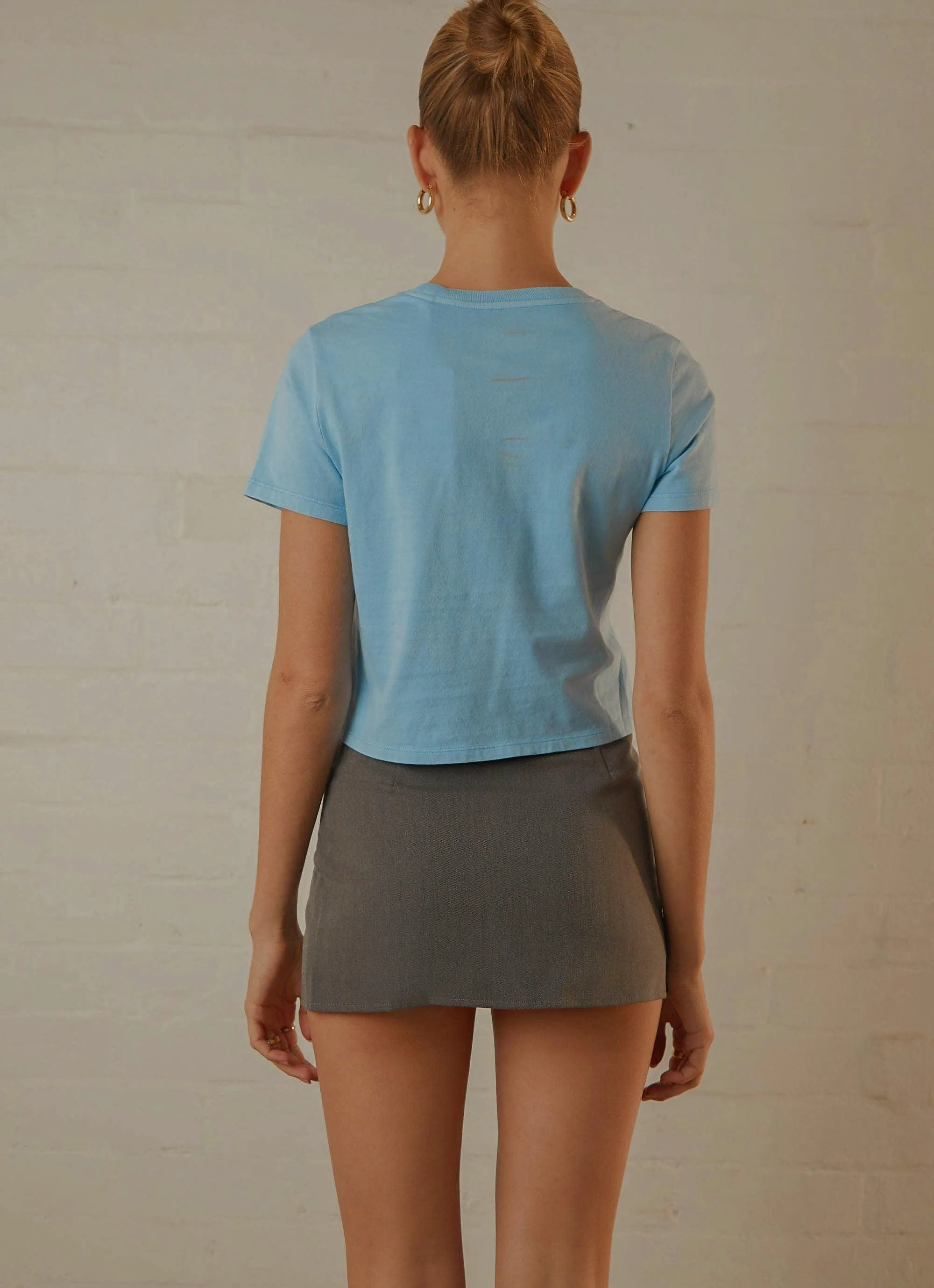 Cropped Jordie Tee - Natural Blue sold by Peppermayo product image thumbnail 5
