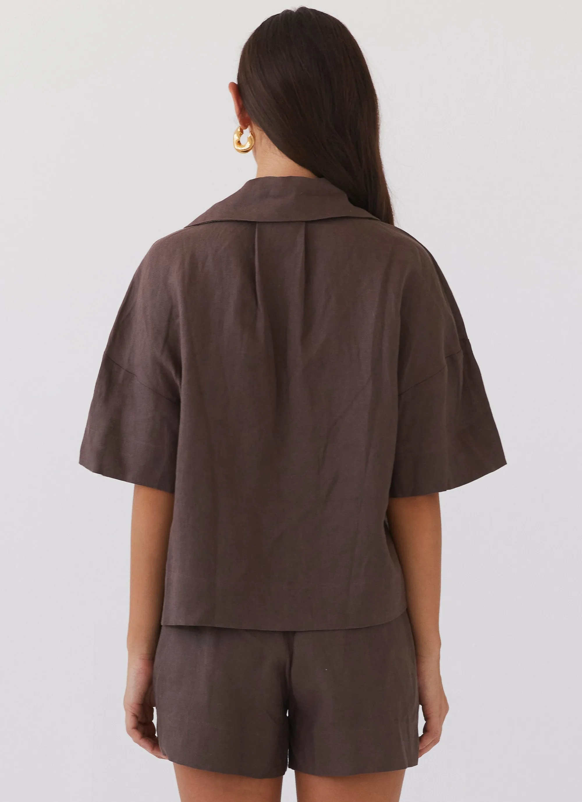 Chelsea Lounge Linen Shirt - Chestnut sold by Peppermayo product image thumbnail 4