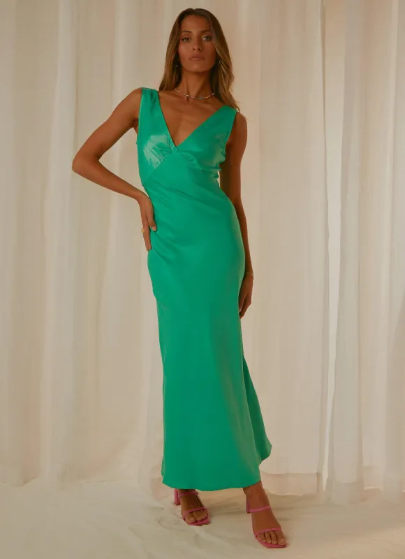 Loren Maxi Dress - Jade Green made by Peppermayo