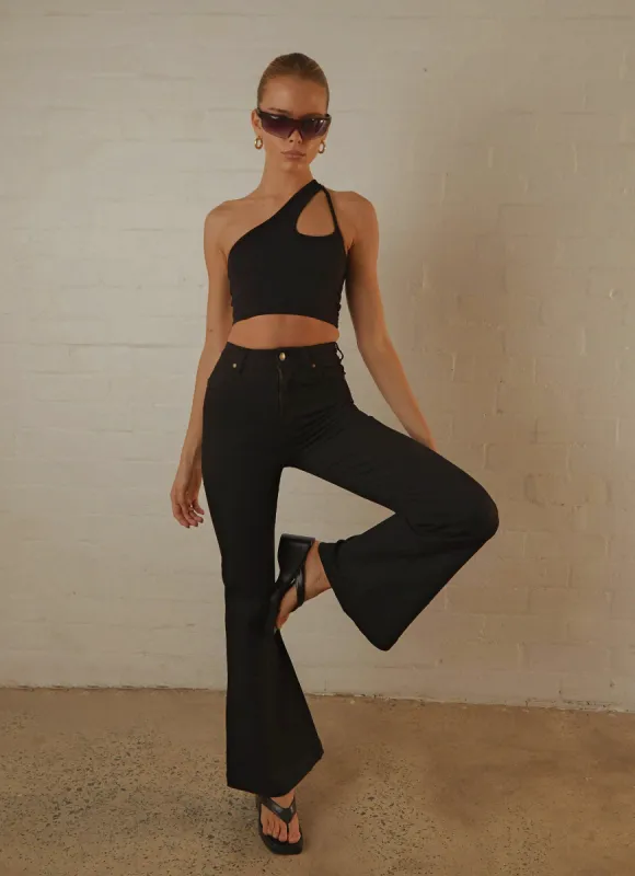 Eastcoast Flare Pants - Galaxy Black sold by Peppermayo