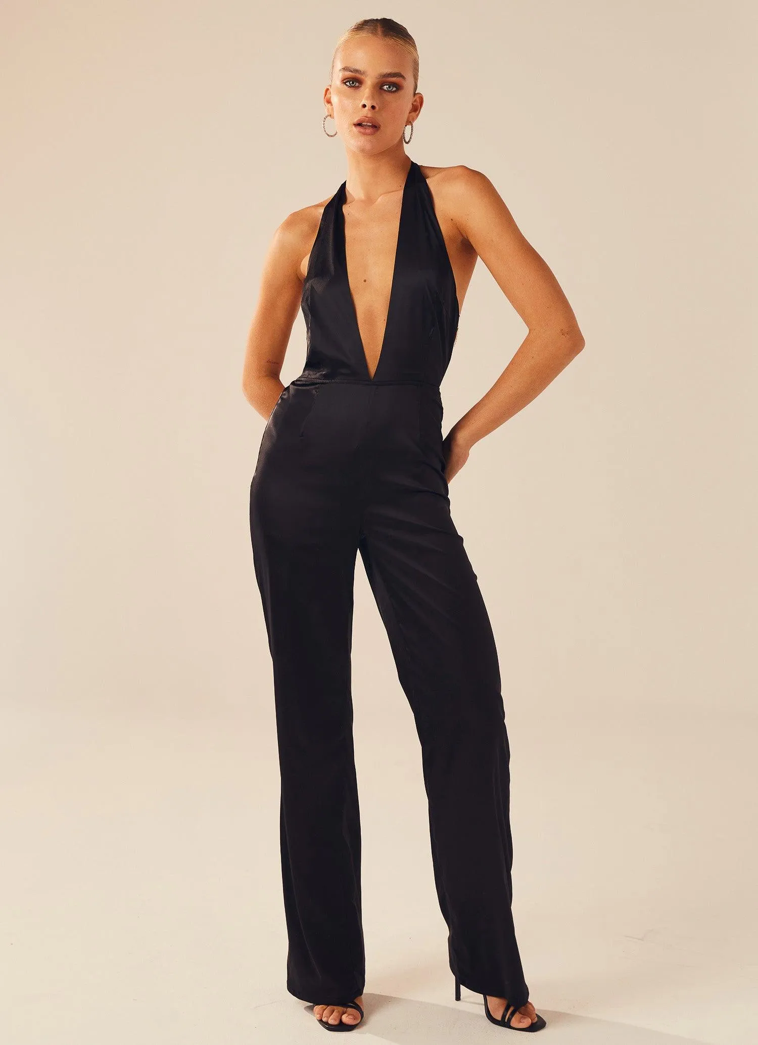 Mystery Muse Jumpsuit - Onyx sold by Peppermayo