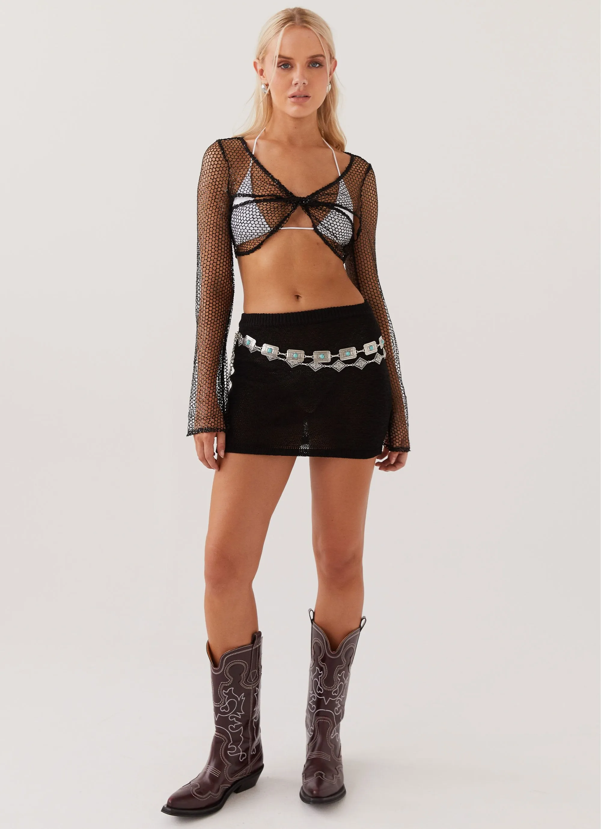 Lori Sequin Long Sleeve Top - Black sold by Peppermayo product image thumbnail 2