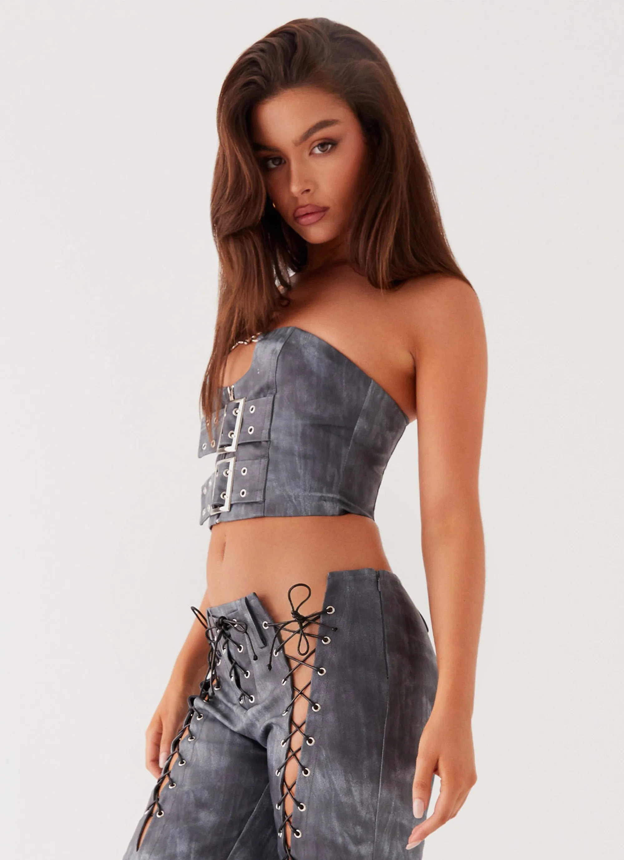 Better When I'm Dancing Belt Top - Graphite sold by Peppermayo product image thumbnail 3