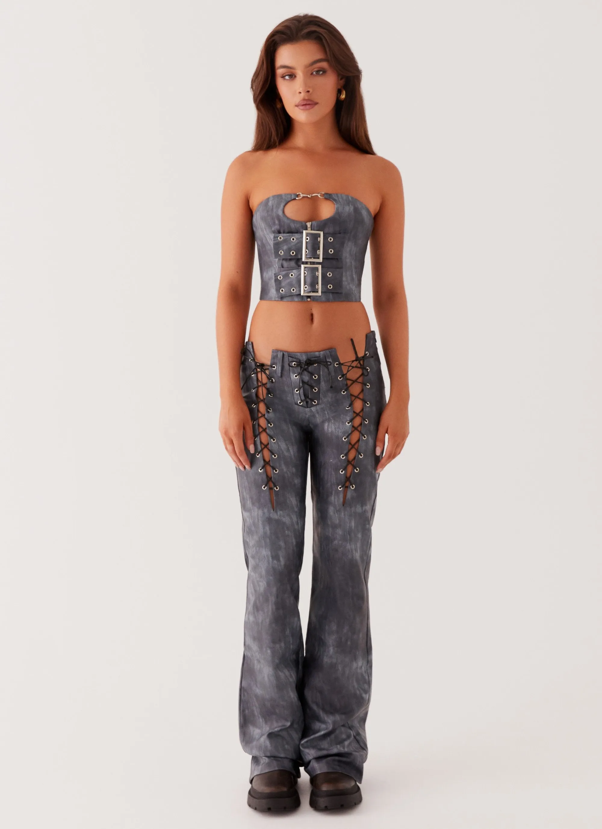Better When I'm Dancing Belt Top - Graphite sold by Peppermayo product image thumbnail 2