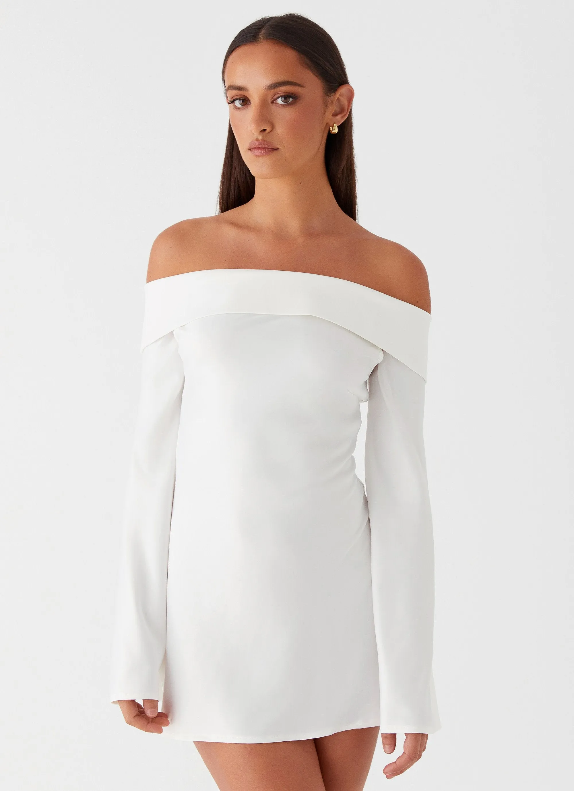 Lumina Long Sleeve Mini Dress - White sold by Peppermayo product image thumbnail 4