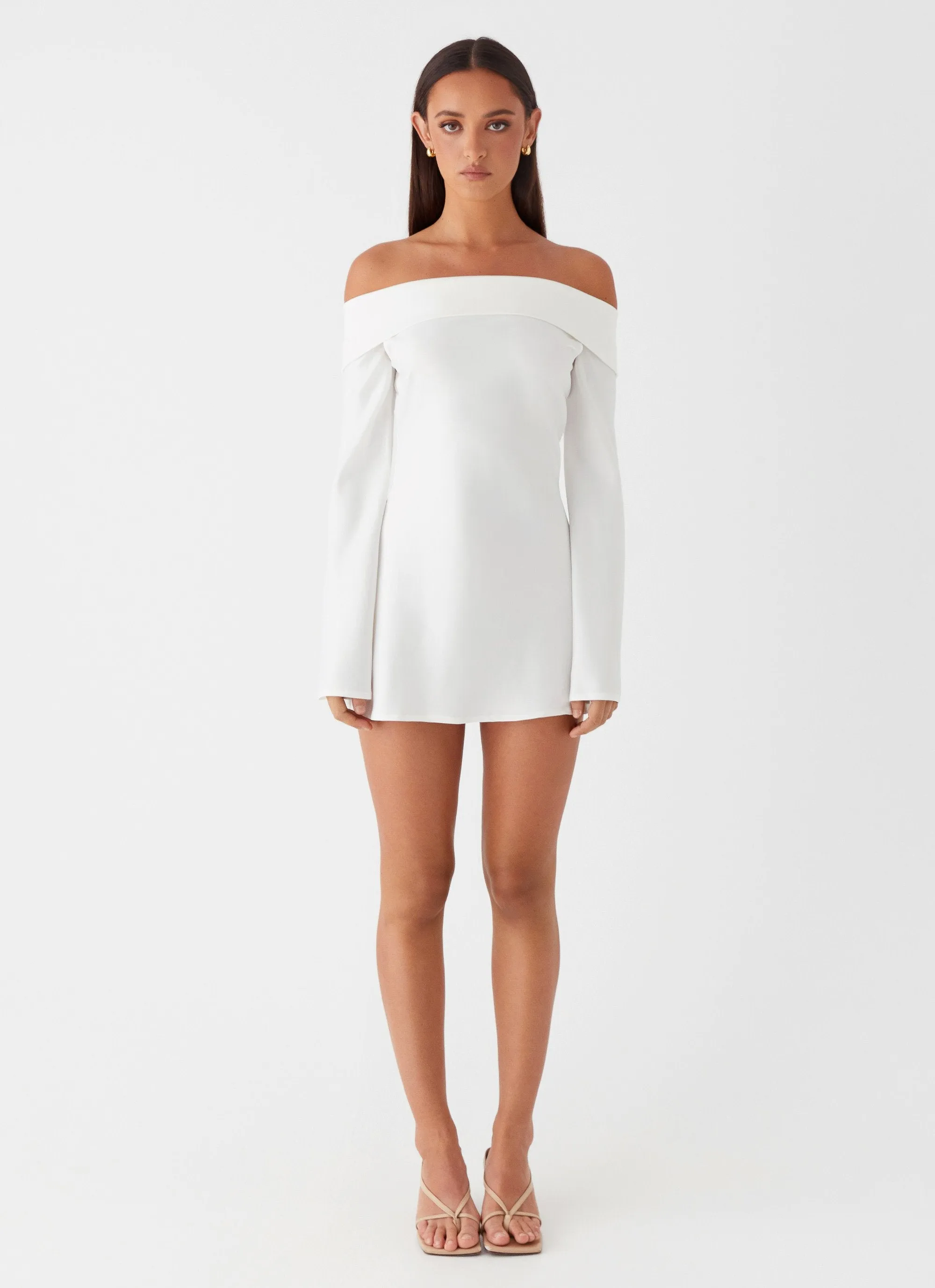Lumina Long Sleeve Mini Dress - White sold by Peppermayo product image thumbnail 2