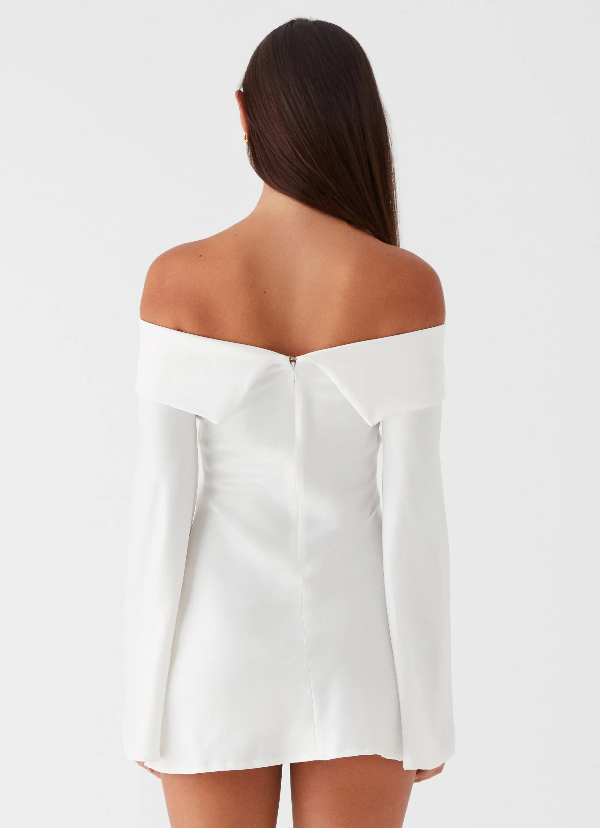 Lumina Long Sleeve Mini Dress - White sold by Peppermayo product image thumbnail 5