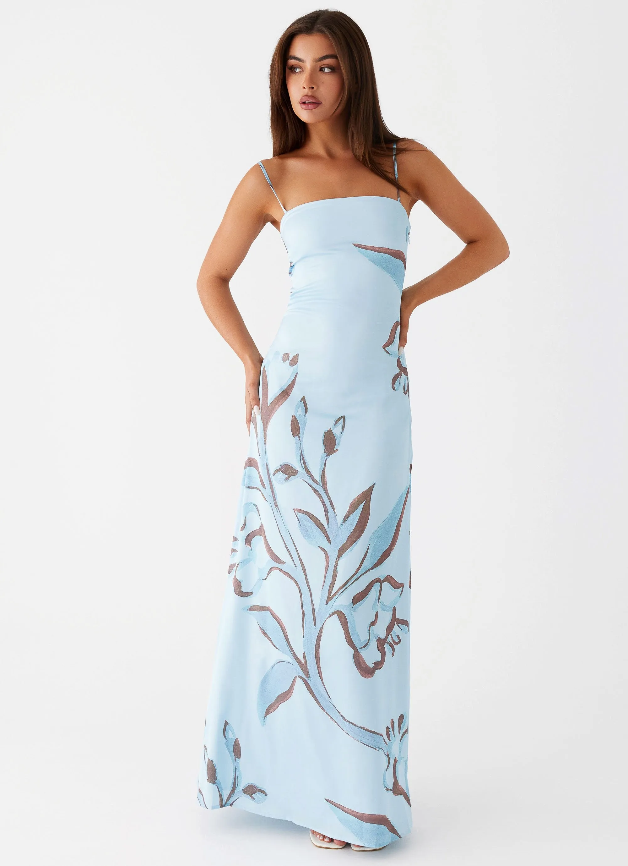 Aster Bloom Maxi Dress - Blue Floral sold by Peppermayo product image thumbnail 5