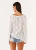 Mia Long Sleeve Top - Ivory sold by Peppermayo