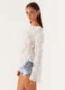 Mia Long Sleeve Top - Ivory sold by Peppermayo