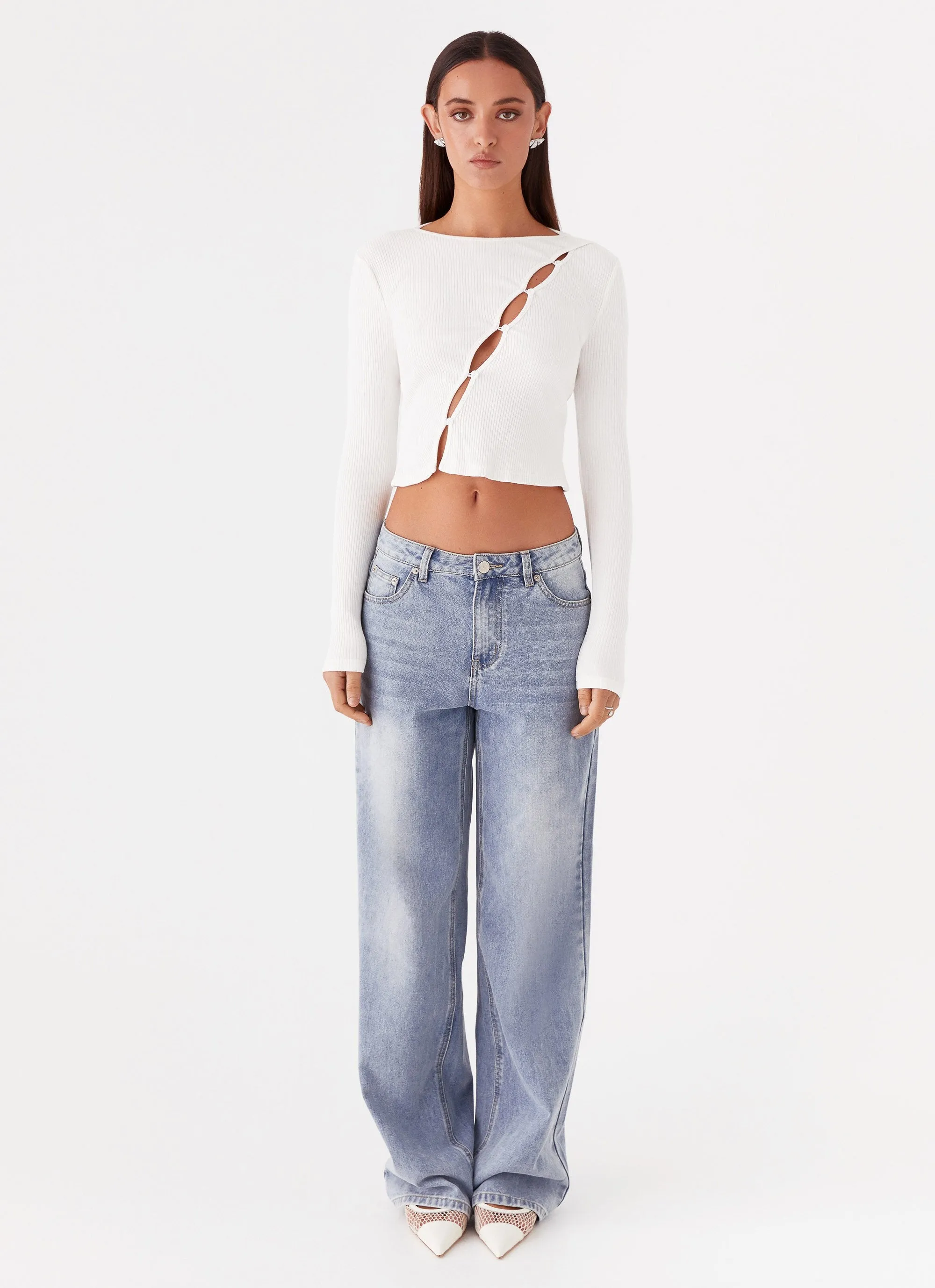 Cassius Long Sleeve Top - Ivory sold by Peppermayo product image thumbnail 2