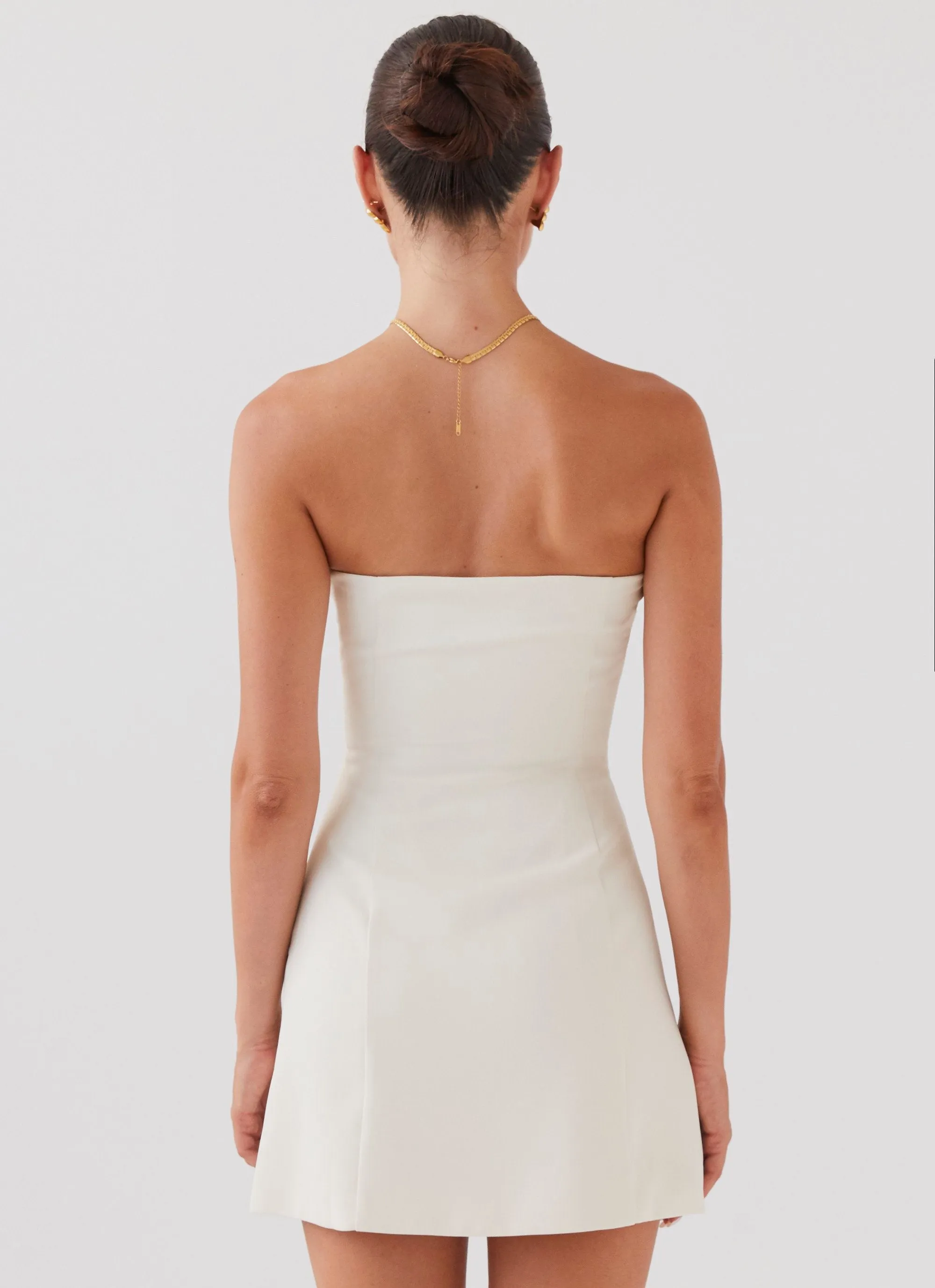 Ayanna Strapless Mini Dress - Ivory sold by Peppermayo product image thumbnail 4