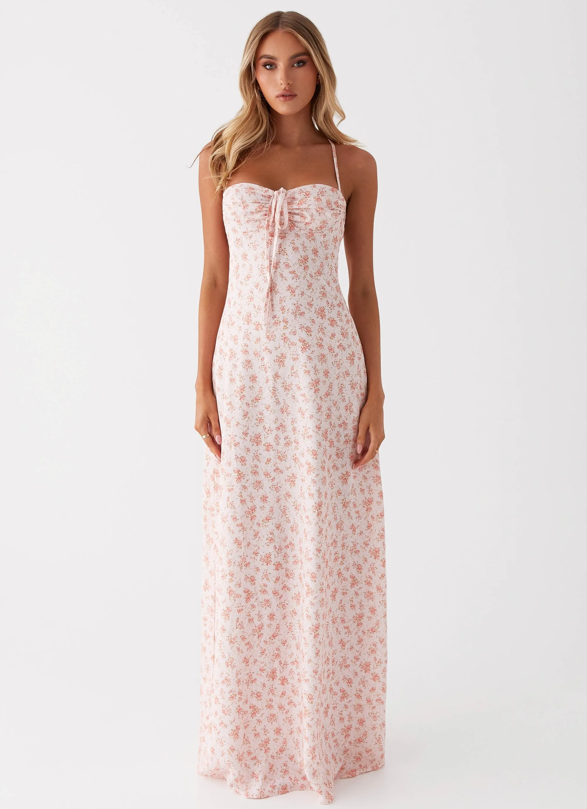 Aveline Bustier Maxi Dress - Pink Ditsy Floral sold by Peppermayo product image thumbnail 2