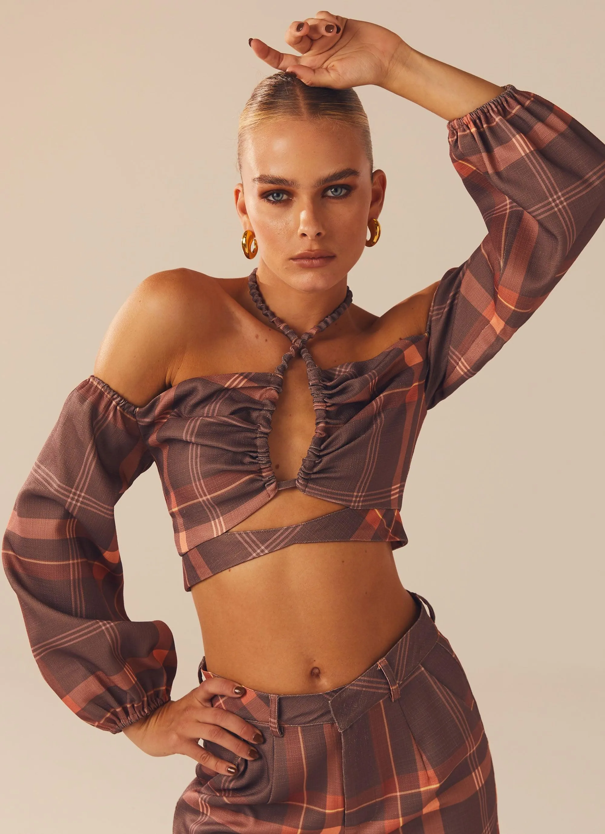 Lose My Cool Crop Top - Chestnut sold by Peppermayo product image thumbnail 4