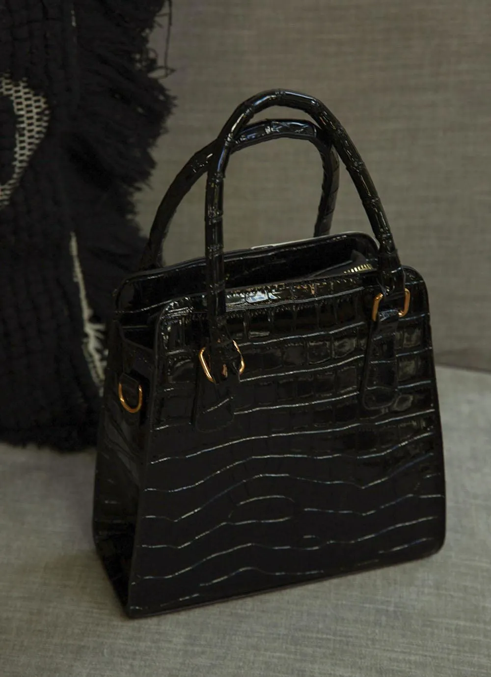 Yin To My Yang Handbag - Black and White sold by Peppermayo product image thumbnail 3