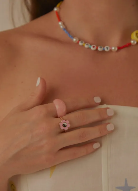 New Vibrations Ring - Pink sold by Peppermayo