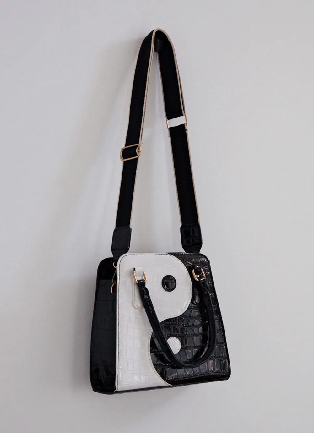 Yin To My Yang Handbag - Black and White sold by Peppermayo