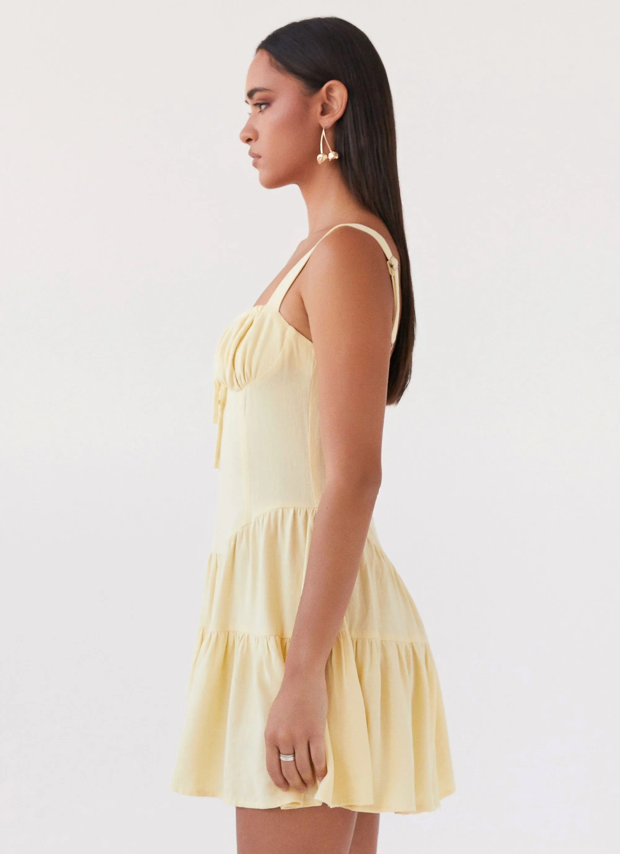 Lucie Linen Mini Dress - Yellow sold by Peppermayo product image thumbnail 3