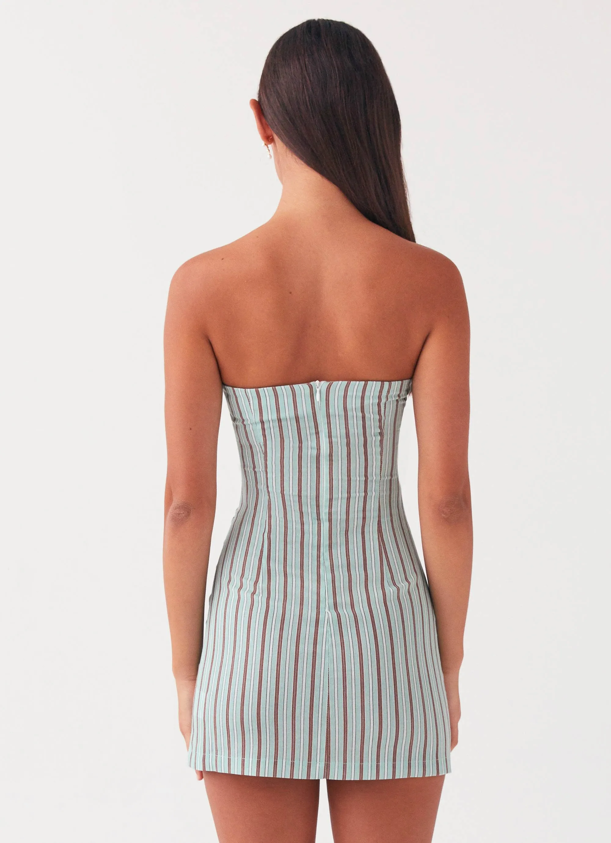 Noline Linen Mini Dress - Coastal Stripe sold by Peppermayo product image thumbnail 4