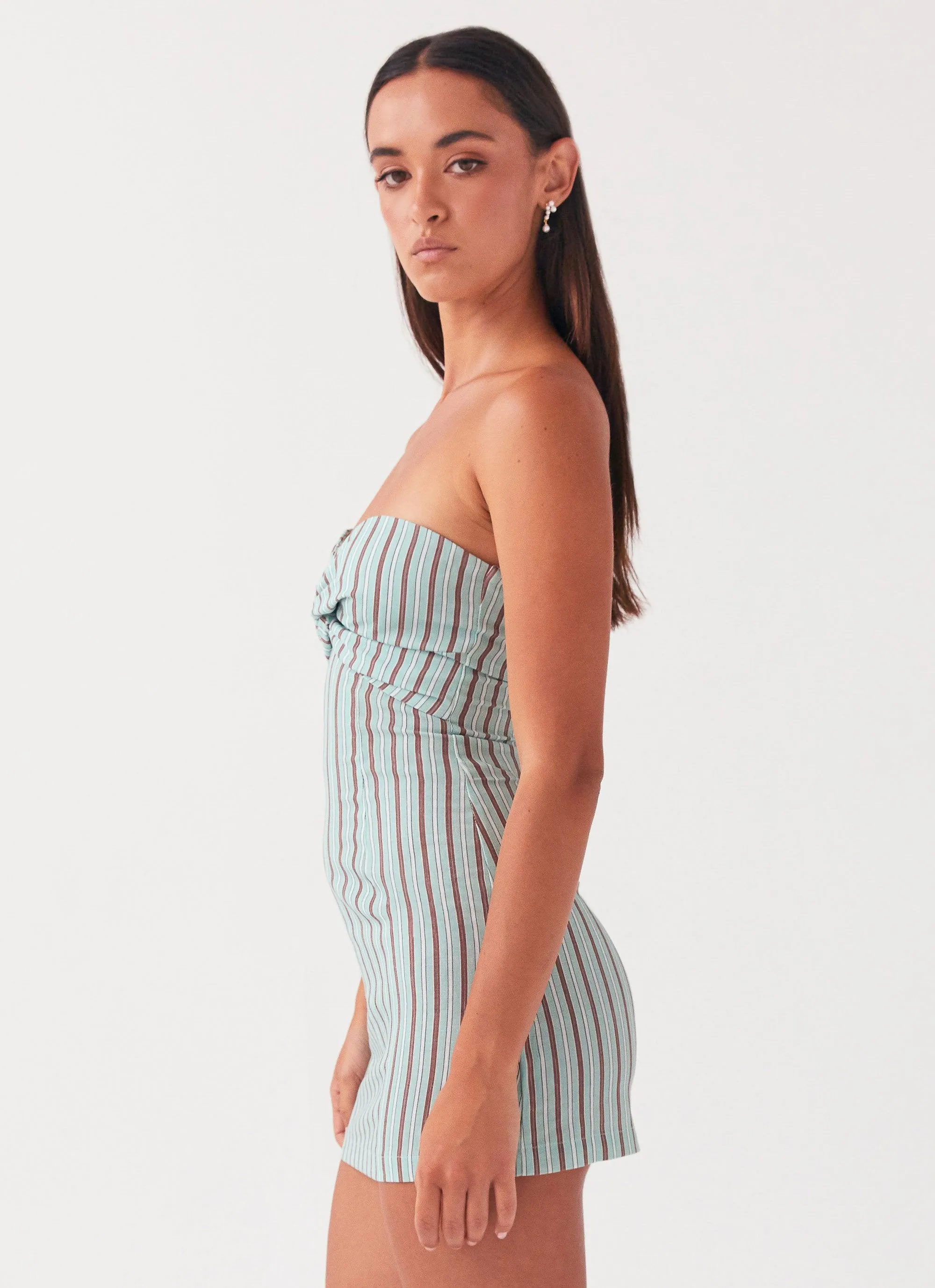 Noline Linen Mini Dress - Coastal Stripe sold by Peppermayo product image thumbnail 3