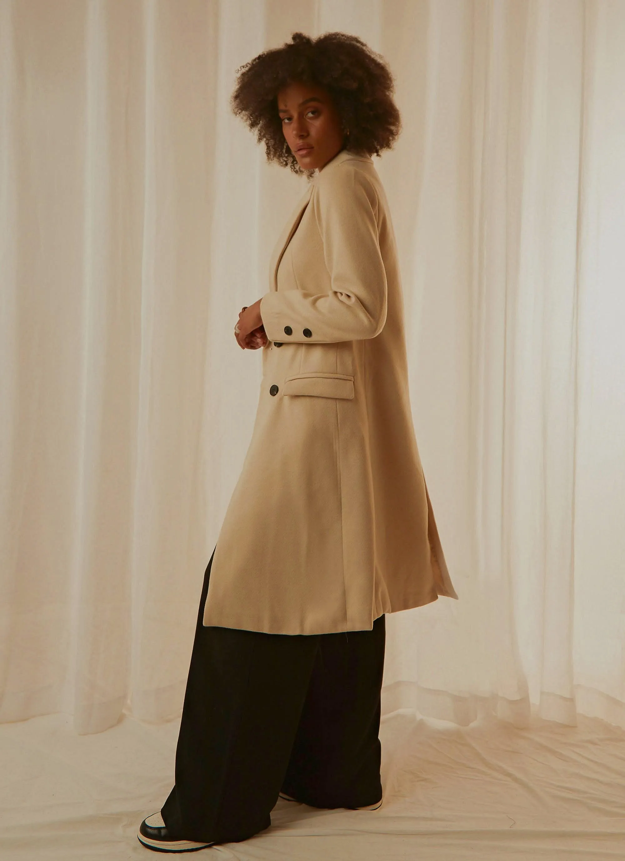 Drew Trench Coat - Beige sold by Peppermayo product image thumbnail 4