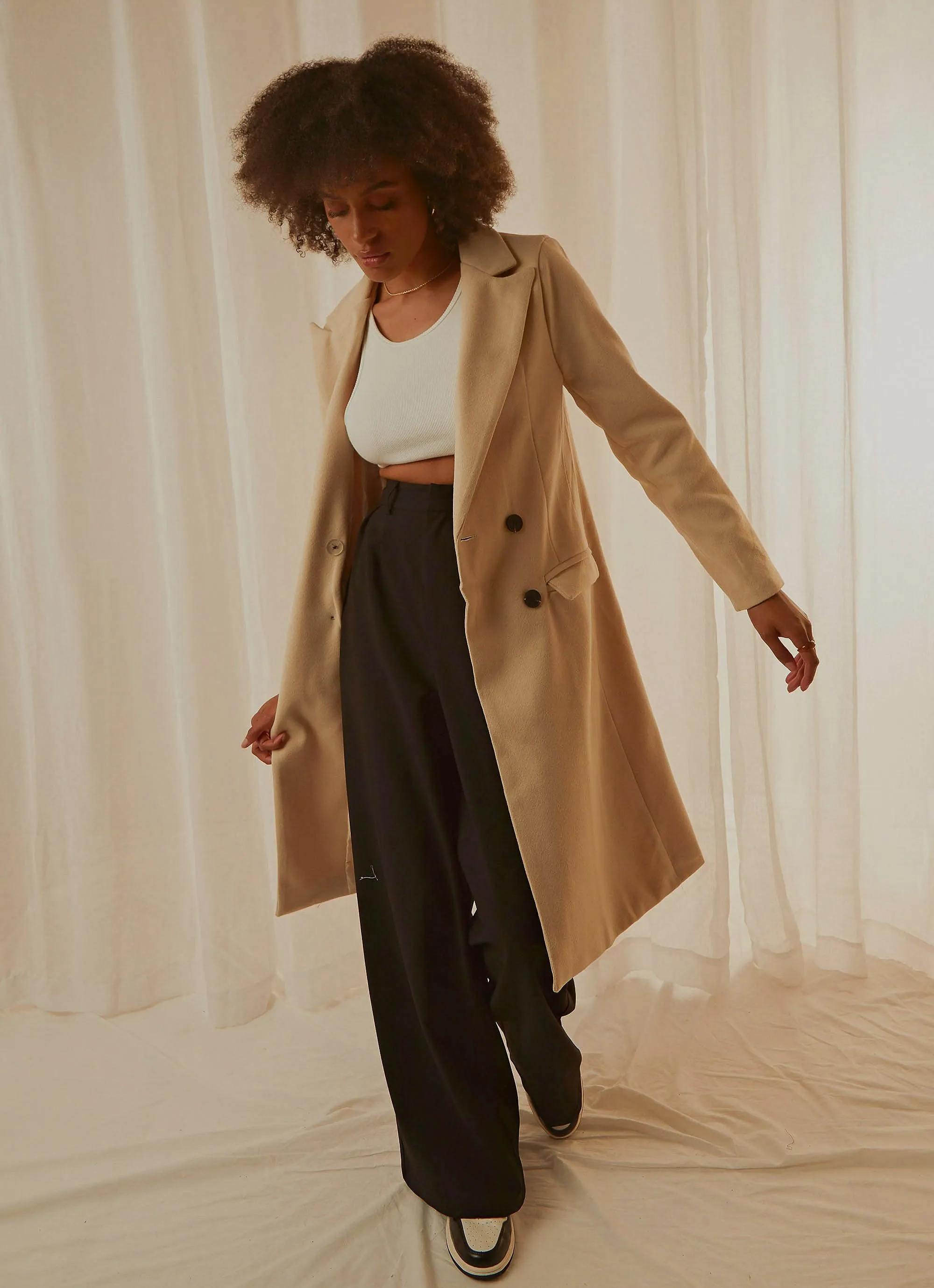 Drew Trench Coat - Beige sold by Peppermayo product image thumbnail 2