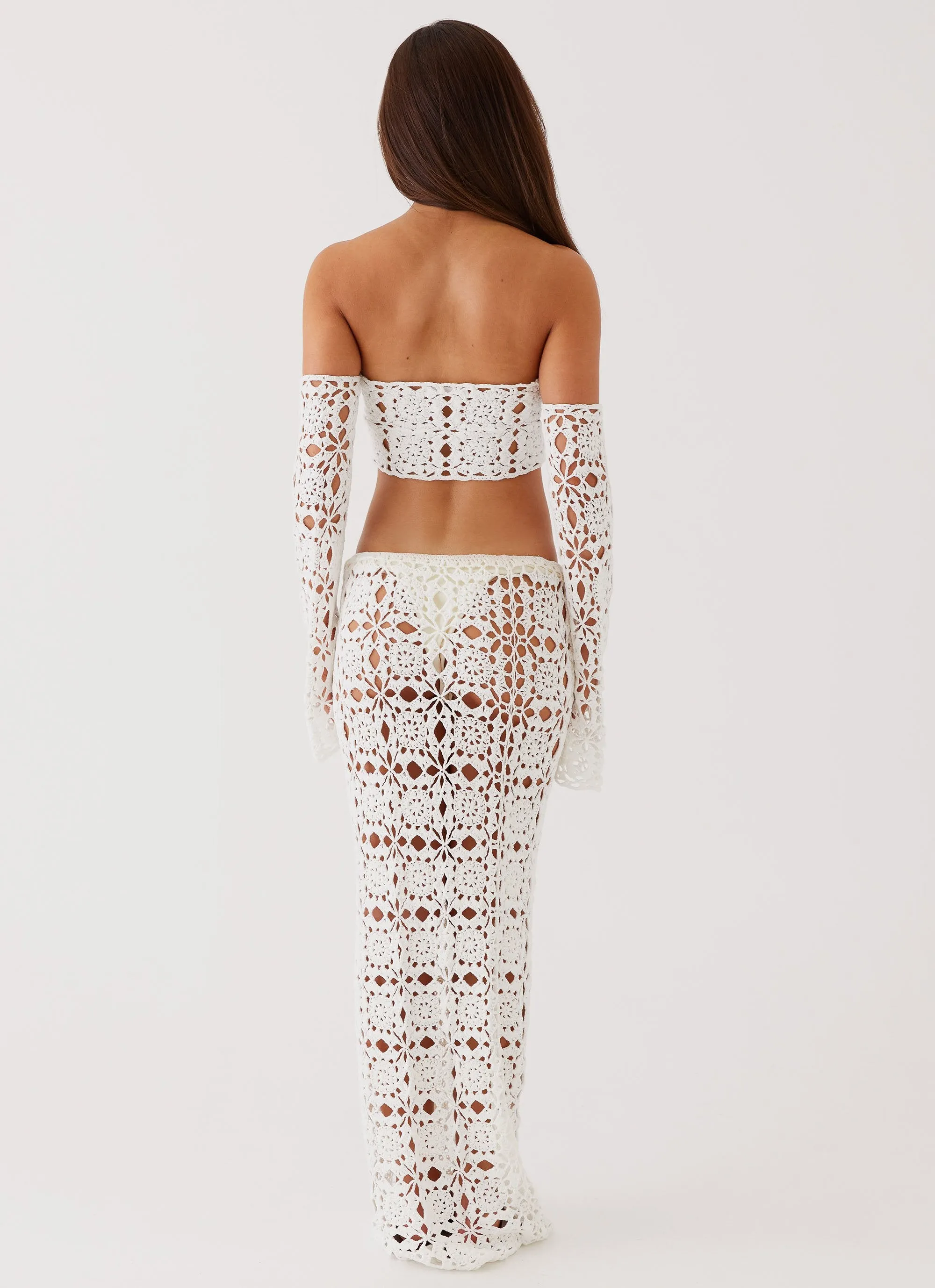 Sorrentino Crochet Maxi Skirt - White sold by Peppermayo product image thumbnail 5