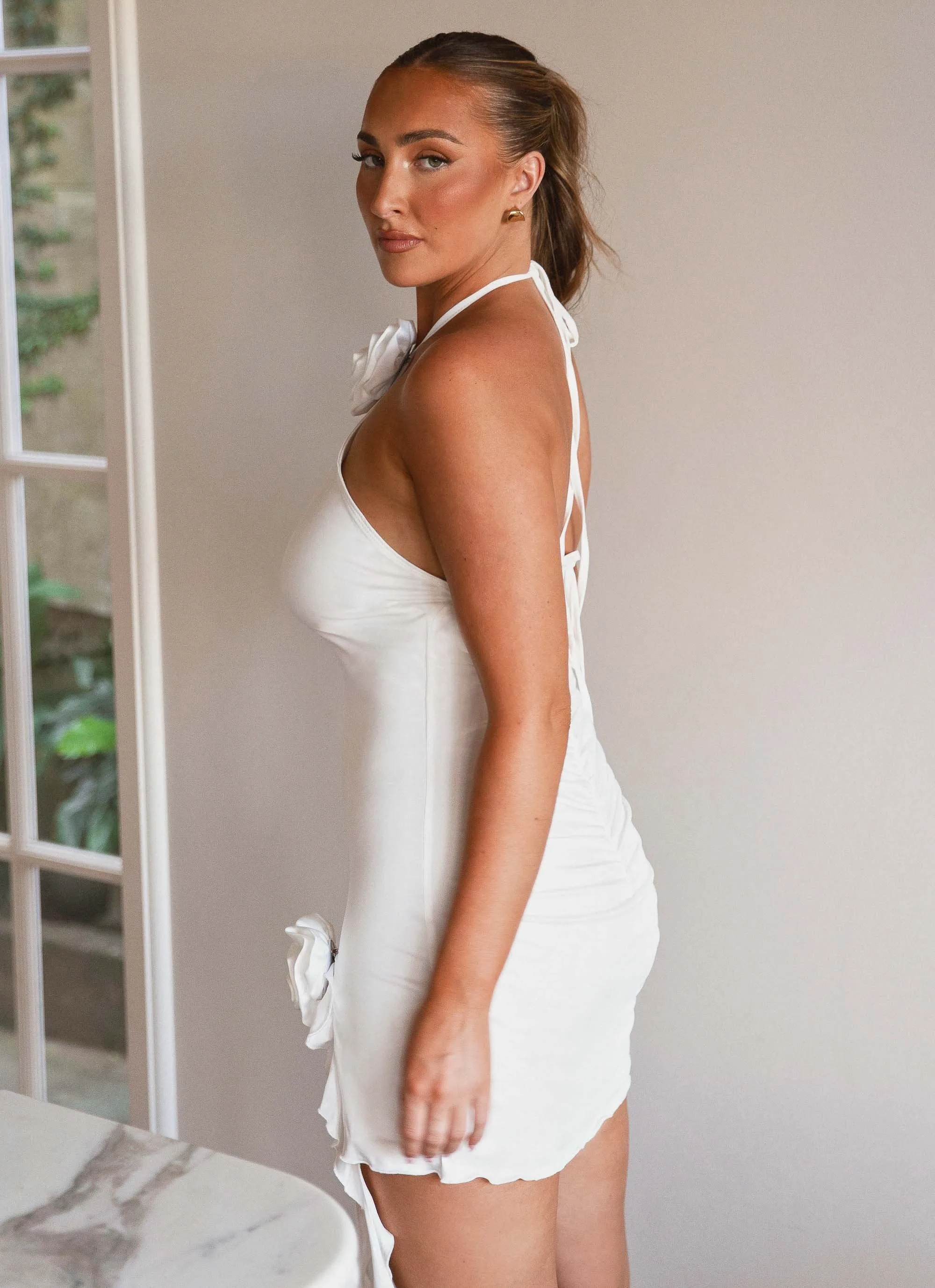 Ravenna Rose Mini Dress - White sold by Peppermayo product image thumbnail 5