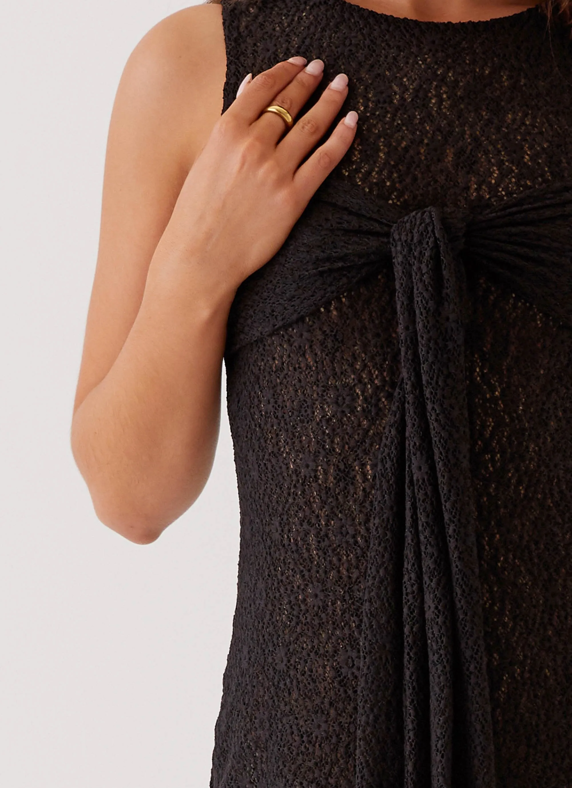 Midnight Muse Lace Mini Dress - Black sold by Peppermayo product image thumbnail 5