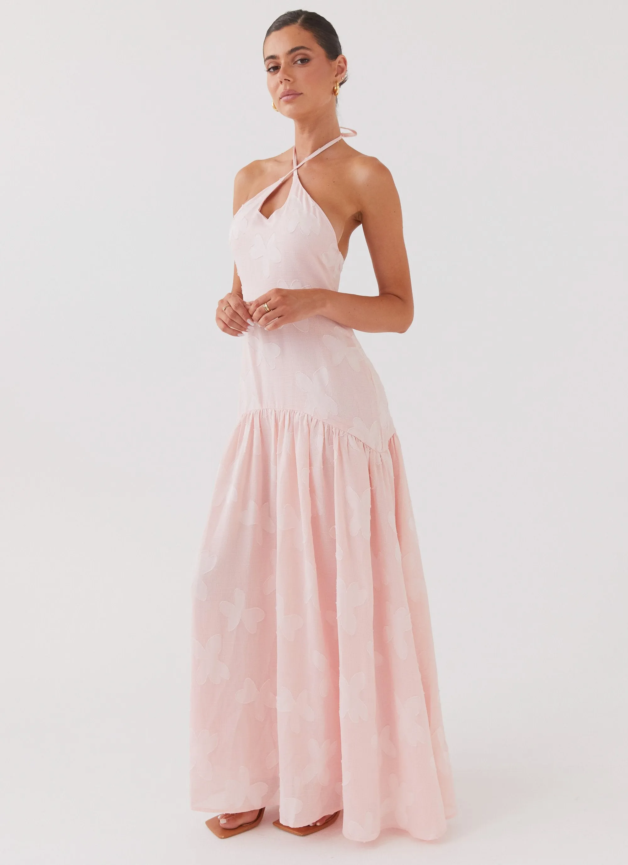 Blushed Cross Neckline Maxi Dress - Pink Petal sold by Peppermayo product image thumbnail 2