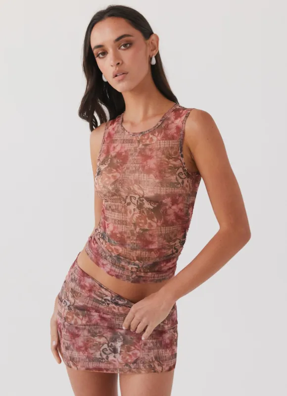 Love Child Mesh Tank Top - Palais Floral made by Peppermayo