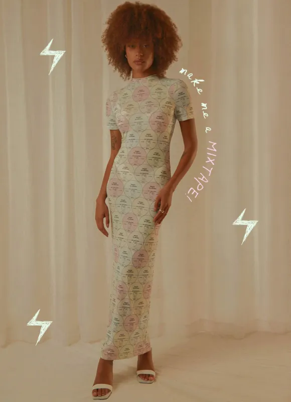 Into the City Mesh Maxi Dress - Pastel Mixtape made by Peppermayo