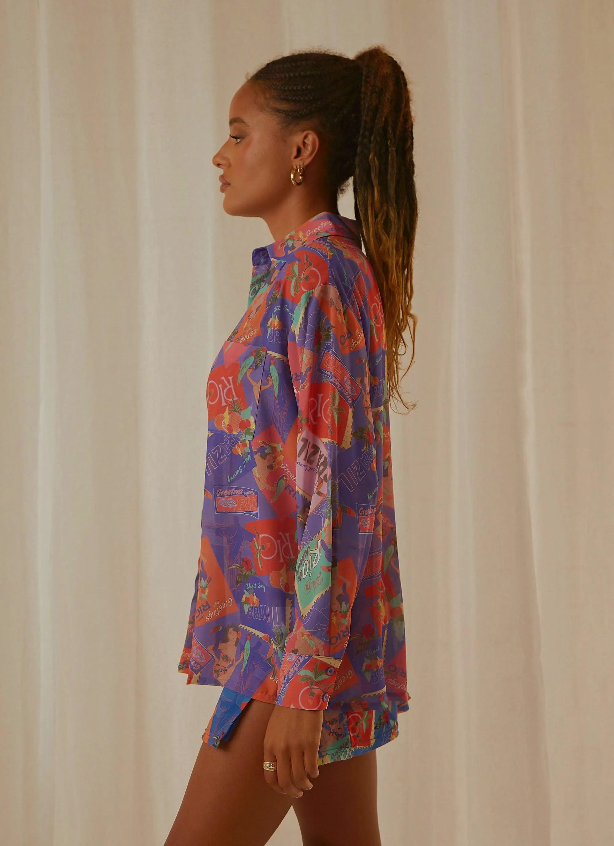 Paradise Found Sheer Shirt - Postcard Travels sold by Peppermayo product image thumbnail 4