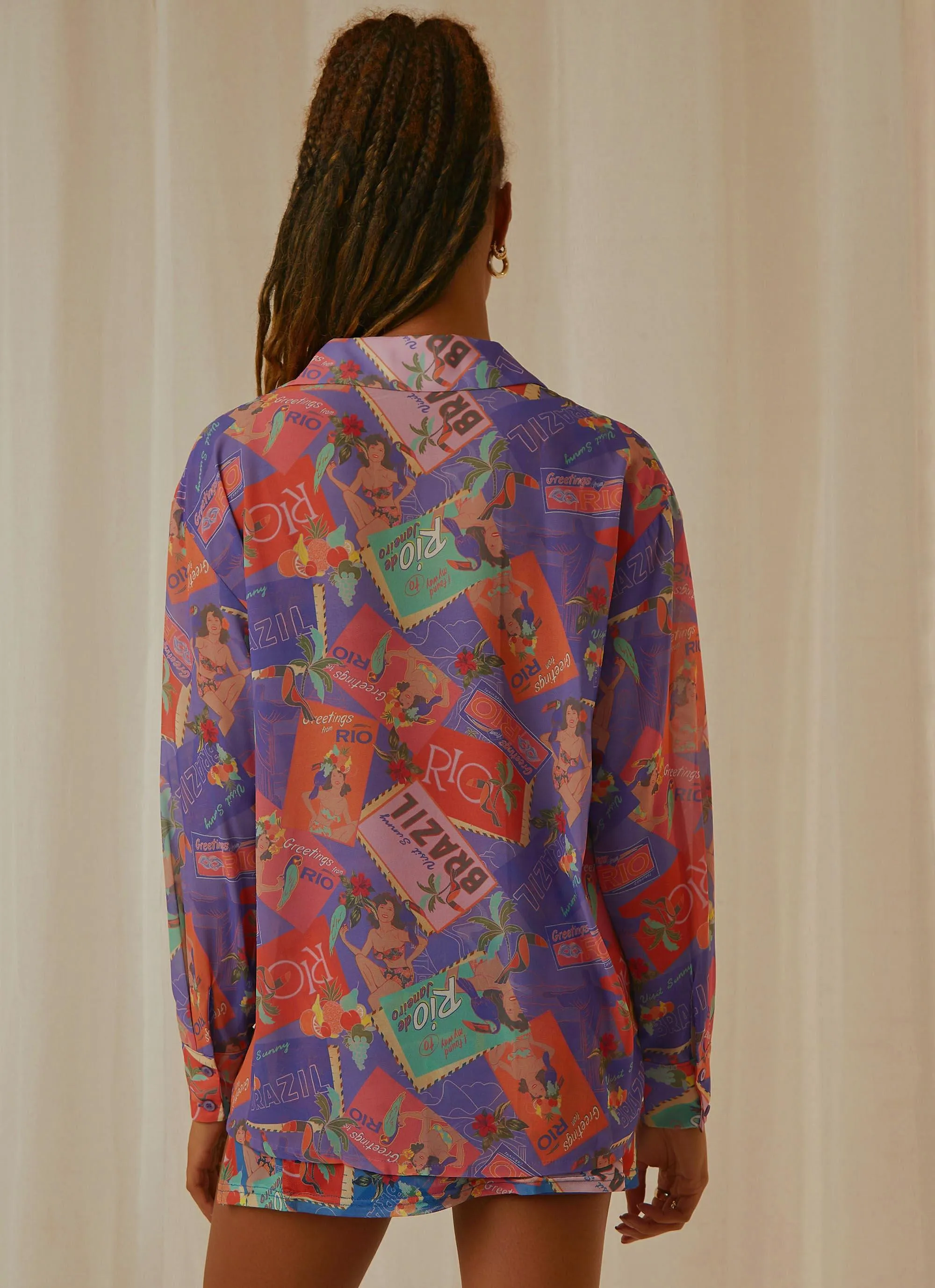 Paradise Found Sheer Shirt - Postcard Travels sold by Peppermayo product image thumbnail 5