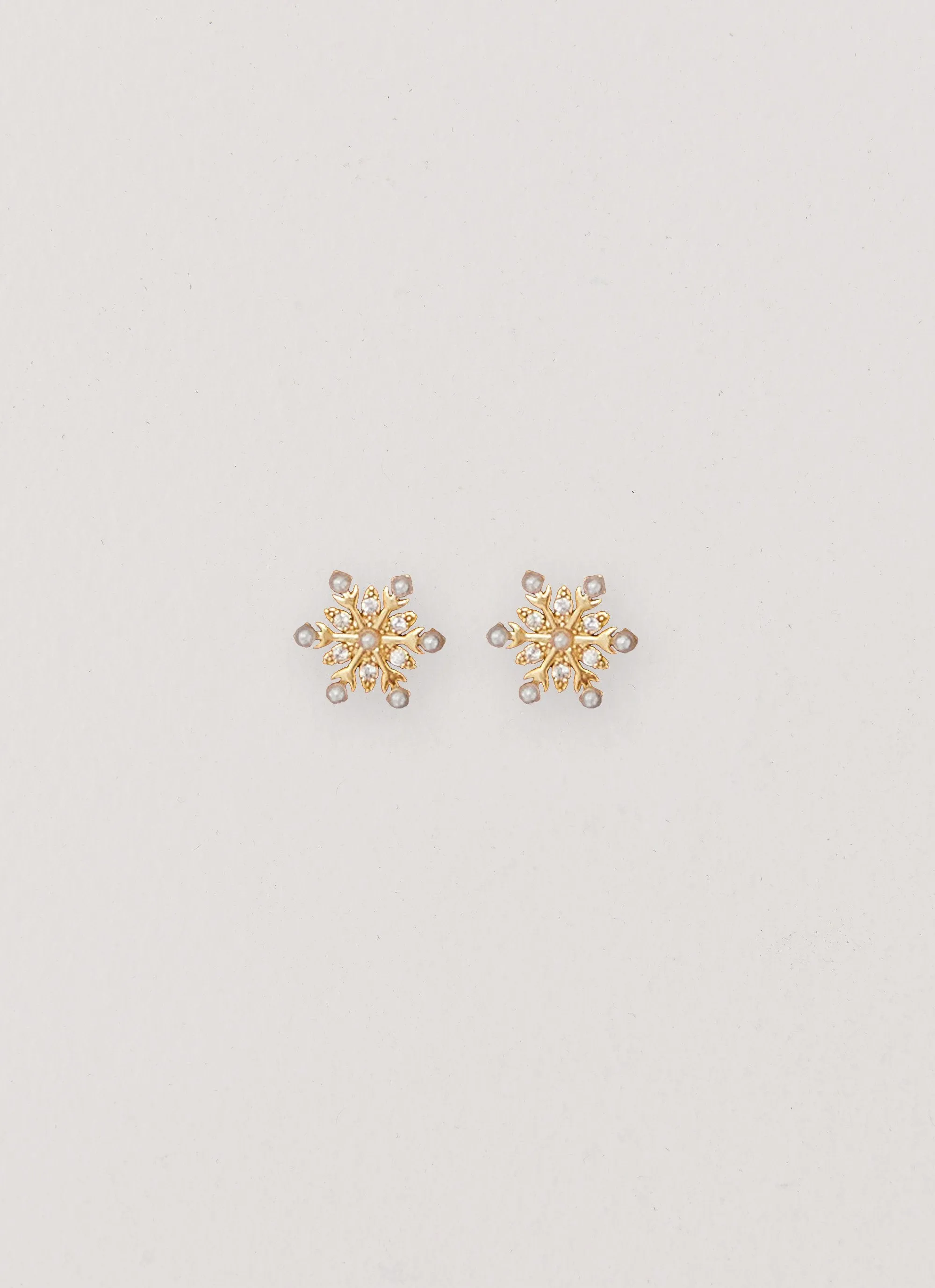 Crystal Snowflake Earring - Gold sold by Peppermayo
