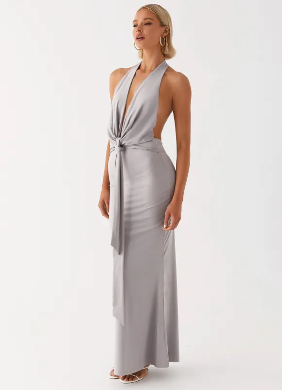 Carmella Maxi Dress - Grey sold by Peppermayo