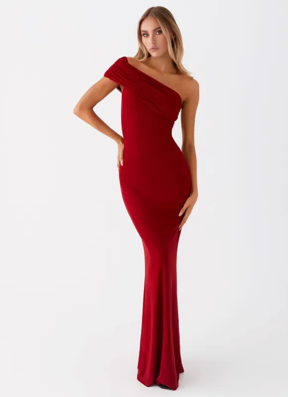 Reine Maxi Dress - Red sold by Peppermayo