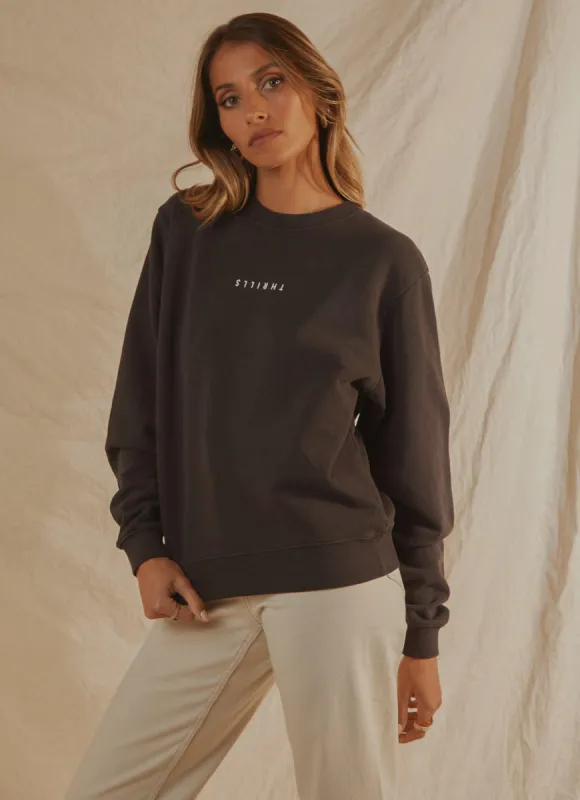 Minimal Thrills Crew - Heritage Black sold by Peppermayo