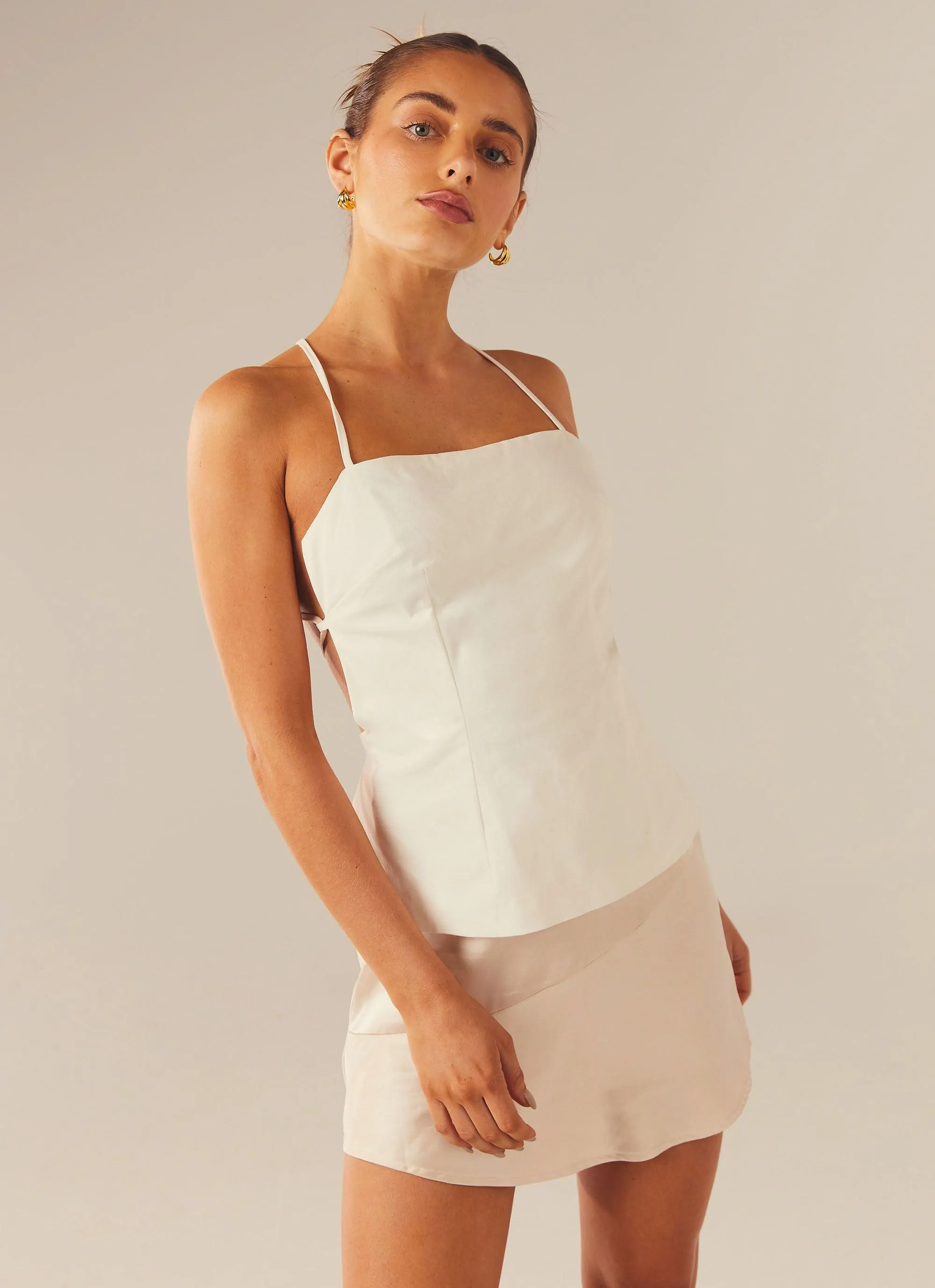 Keep My Cool Mini Skirt - Champagne sold by Peppermayo product image thumbnail 5