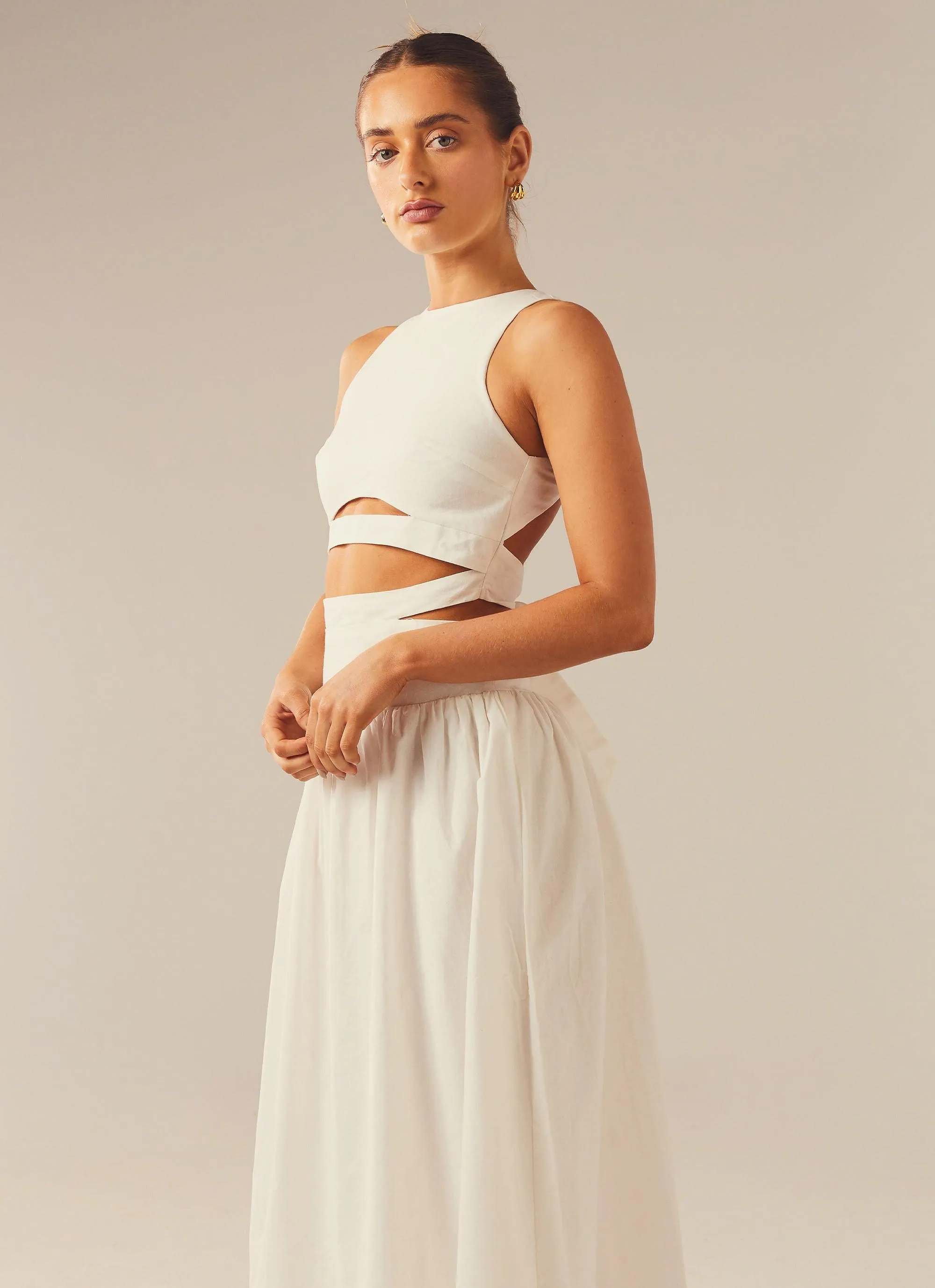Meet Me In Majorca Maxi Dress - White sold by Peppermayo product image thumbnail 5