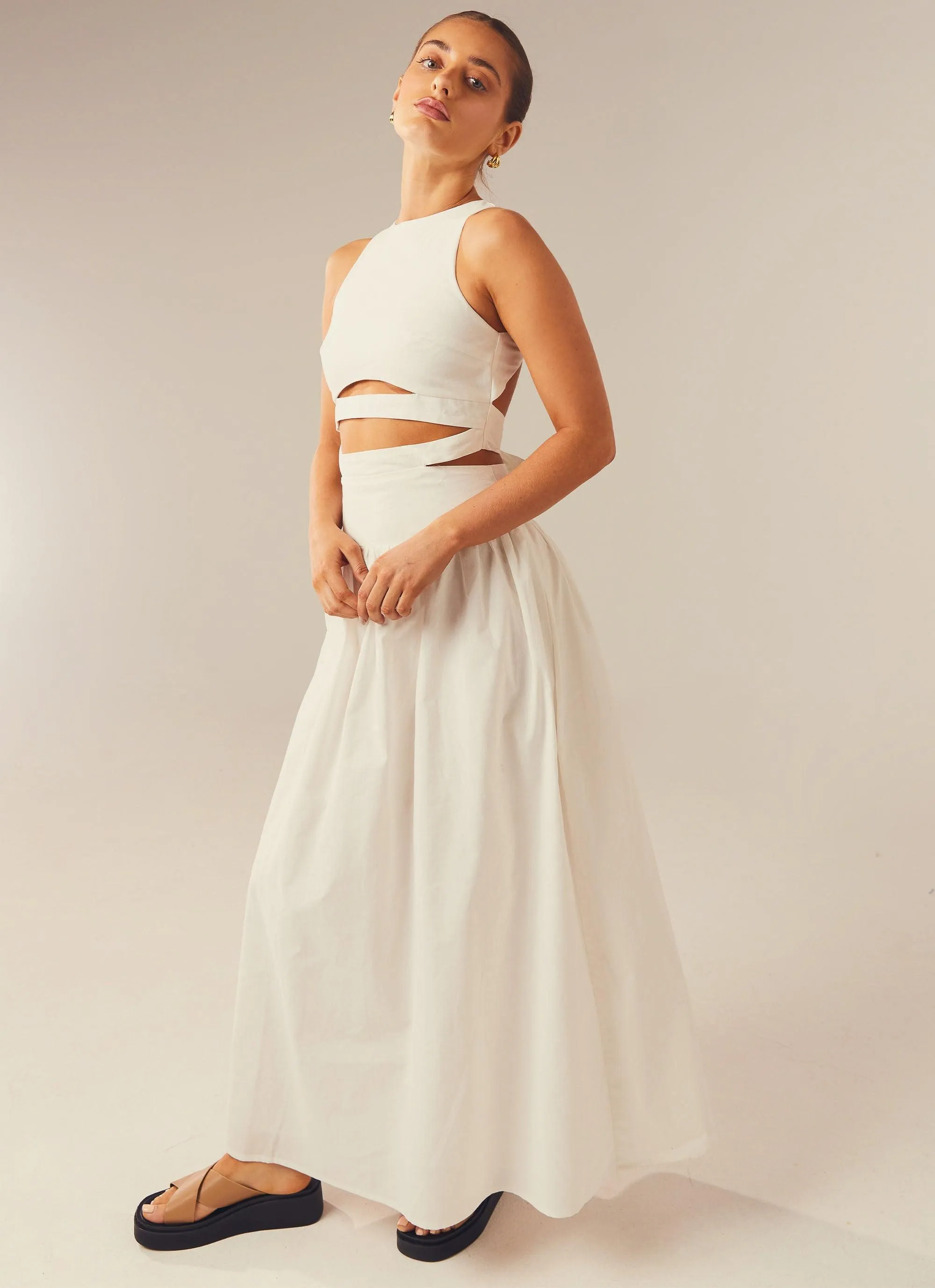 Meet Me In Majorca Maxi Dress - White sold by Peppermayo product image thumbnail 3