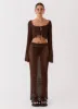 Rosalina Crochet Maxi Skirt - Chocolate sold by Peppermayo